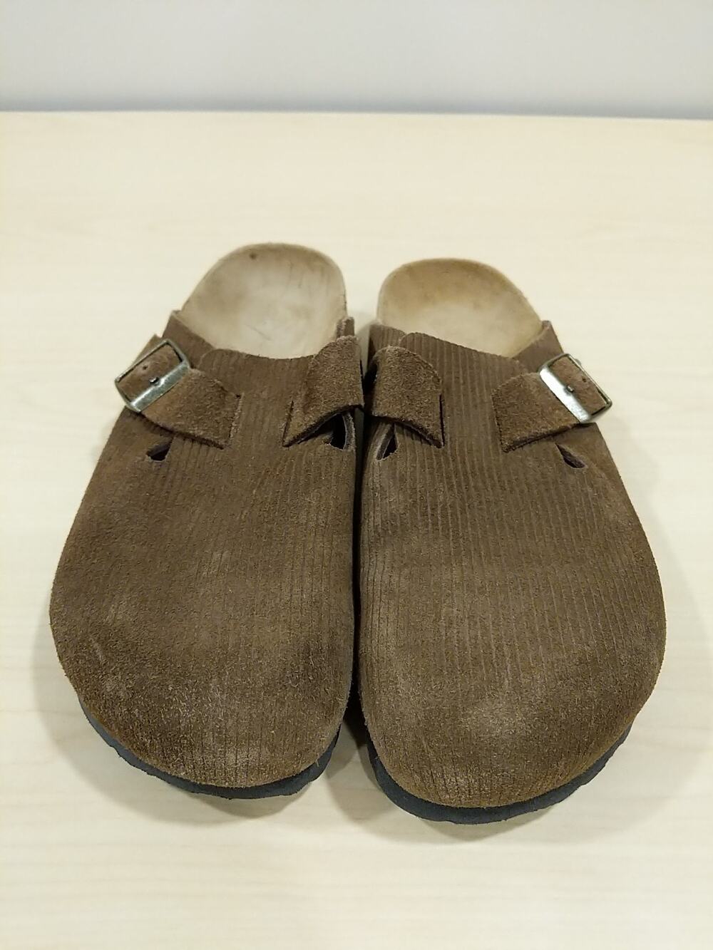 Birkenstock Boston Clog Brown Embossed Corduroy Suede EU 41 US W10/M8